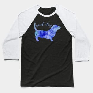 good dog watercolor blue Baseball T-Shirt